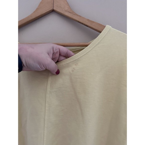 Habitat Clothes To Live In Womens Pullover Sweater Size L Yellow Boat Neck Boxy - Picture 4 of 11